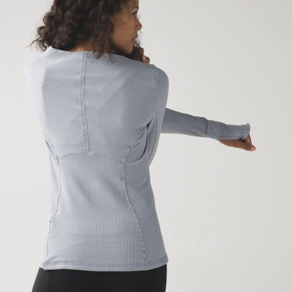 Lululemon Kanto Catch Me Thermal Run Longsleeve Top Heathered Herringbone - Picture 2 of 8